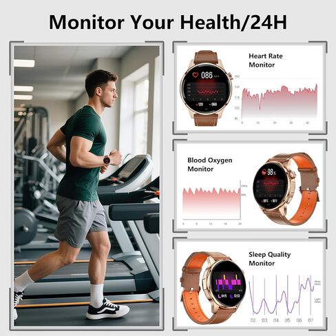 الساعات الذكية للرجال ، 1.46 "GPS Tracker (إجراء مكالمات/إجابة) ، معدل ضربات القلب ، الذكاء الاصطناعى ، استدعاء Bluetooth/الرد النص in Kuwait