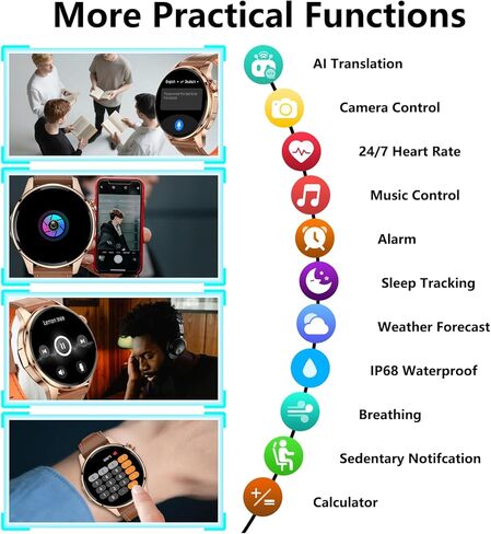 الساعات الذكية للرجال ، 1.46 "GPS Tracker (إجراء مكالمات/إجابة) ، معدل ضربات القلب ، الذكاء الاصطناعى ، استدعاء Bluetooth/الرد النص in Kuwait