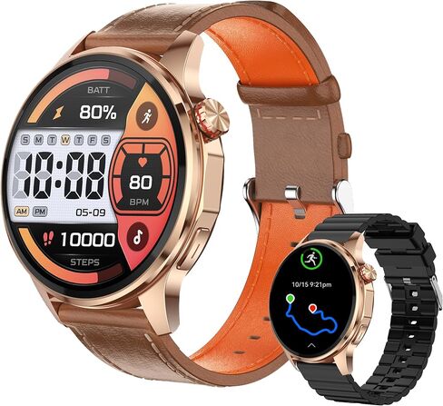 الساعات الذكية للرجال ، 1.46 "GPS Tracker (إجراء مكالمات/إجابة) ، معدل ضربات القلب ، الذكاء الاصطناعى ، استدعاء Bluetooth/الرد النص in Kuwait