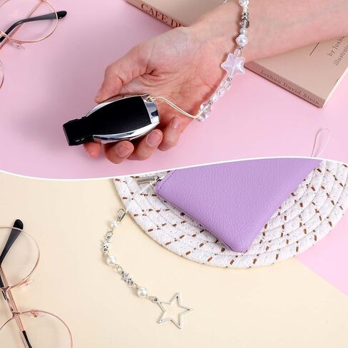 2 PCS Phone Charms Strap Crystal Star Beaded Phone Wrist Strap Camera Bracelet Lanyard for Women Cute Aesthetic Cellphone Keychain Charm for Camera,Bags(White) in Saudi Arabia