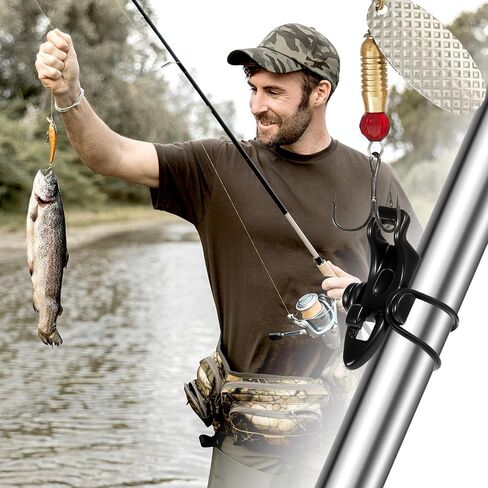 6 Sets Hook Keeper for Fishing Rod, Fishing Rod Hook Keeper with 3 Sizes Rubber Rings for a Variety of Fish Rods, Quick Installation in Saudi Arabia