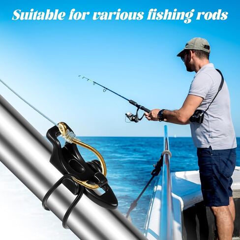 6 Sets Hook Keeper for Fishing Rod, Fishing Rod Hook Keeper with 3 Sizes Rubber Rings for a Variety of Fish Rods, Quick Installation in Saudi Arabia