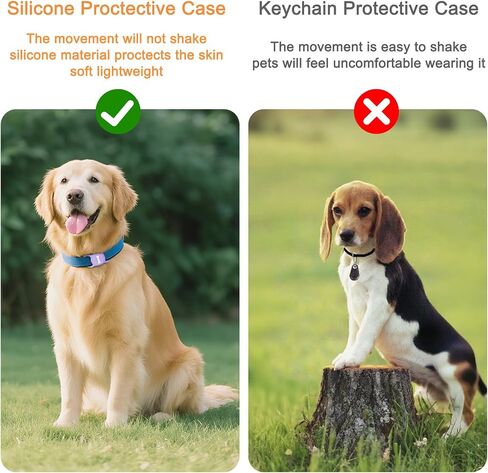 4 Pack Case for Airtag Dog Collar Holder, Soft Silicone Anti-Lost Protective Case Compatible with Apple Airtag, for Pet Dog Collars Holder Accessories (Mint Green+Violet+Sky Blue+Pink) in Saudi Arabia