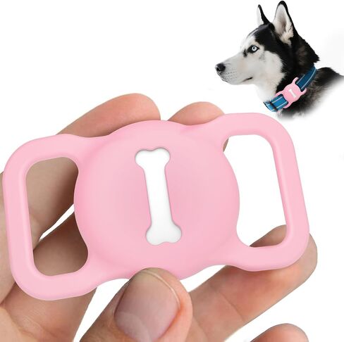 4 Pack Case for Airtag Dog Collar Holder, Soft Silicone Anti-Lost Protective Case Compatible with Apple Airtag, for Pet Dog Collars Holder Accessories (Mint Green+Violet+Sky Blue+Pink) in Saudi Arabia