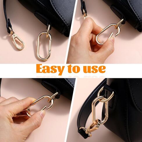 2 PCS Spring O Rings Clip -chain ، clips round carabiner ، حلقات المفاتيح الذهبية للمحفظة ، الحقيبة ، حقيبة اليد ، سلاسل المفاتيح in Saudi Arabia