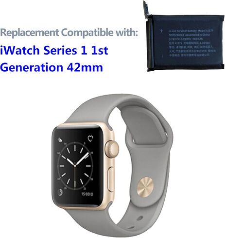 New Rechargeable Battery A1579 Compatible with Apple Watch Series 1 42mm A1554 A1579 A1803 with Tools in Saudi Arabia