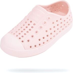 Native Shoes Kids Jefferson (طفل صغير/طفل كبير) - أحذية للأطفال - جزء علوي من مادة EVA - بطانة ونعل داخلي من مادة EVA وردي بارد/أبيض 12 Little Kid M in Kuwait