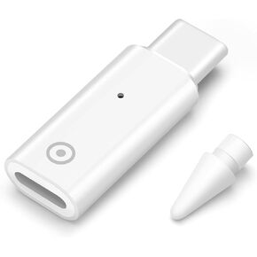USB-C to Pencil Charger Adapter for Apple Pencil 1st Generation IPencil Tip Replacement, Pencil Charging Adapter Type C with Light Compatible with iPad 10th (Only Charging, No Bluetooth) in Kuwait