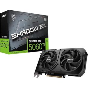MSI Gaming RTX 5060 TI 8G Shadow 2x OC Graphics Card (8GB GDDR7 ، TBA-BIT ، الأداء القصير: TBA MHZ ، DisplayPort X3 2.1A ، HDMI 2.1B ، NVIDIA Blackwell Architecture) in Kuwait