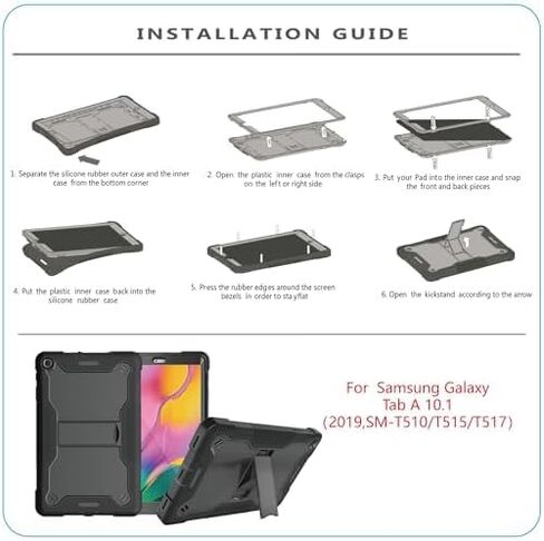 Fingic for Samsung Galaxy Tab A 10.1 Case 2019 (SM-T510/T515/T517) Stand in Kuwait