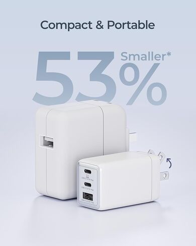 67W USB C Charger, 3-Port GaN Fast Charging Block with Foldable Plug, Compatible with MacBook Pro/Air, iPad Pro, iPhone 16/15/Pro, Galaxy S25/S24, Note20, Pixel, Apple Watch, (White) in Saudi Arabia