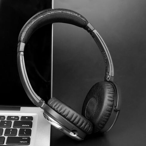 SOULWIT Professional Replacement Earpads for Bose QuietComfort 3 (QC3) and OE1 On-Ear Headphones, EarPads Cushions with Soft Protein Leather, High-Density Noise Isolation Foam - Black in Saudi Arabia