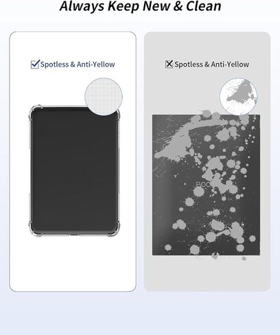 Case for Barnes & Noble Nook Glowlight 4/ Nook Glowlight 4e eReader 6 inch, WUNIKA Airbag Drop-Proof Design Thin Slim Lightweight Scratch Proof,Durable Protection Silicone Rubber TPU Cover (Clear). in Saudi Arabia