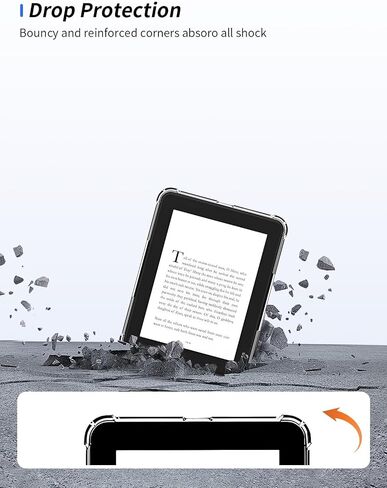 Case for Barnes & Noble Nook Glowlight 4/ Nook Glowlight 4e eReader 6 inch, WUNIKA Airbag Drop-Proof Design Thin Slim Lightweight Scratch Proof,Durable Protection Silicone Rubber TPU Cover (Clear). in Saudi Arabia