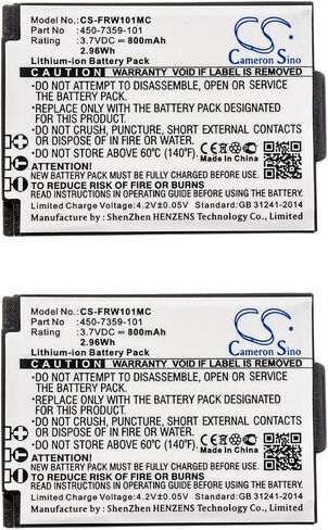 (2 عبارة) بطارية لـ Frontrow FR Assable LifeStive Juno ISM-01 ITM-01 Pendant Microphone PN 450-7359-101 2xBatteries 800mAh in Kuwait