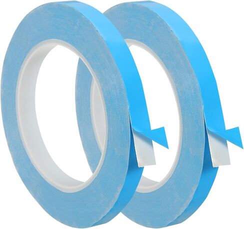 PATIKIL Thermal Adhesive Tape, 2 Rolls 25m x 10mm x 0.2mm Double Side Adhesive Thermal Conductive Tape for Heatsink LED GPU Modules Computer CPU IC Chip, Blue in Saudi Arabia