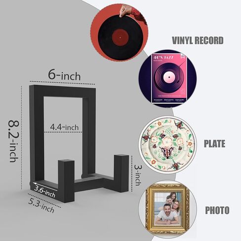 Vinyl Record Holder Stand, Metal Easel Display Stand, Iron Picture Stand for Display, Black LP Record Display Stand, Plate Holder Picture Stands for Display, Retro Style Album Holder (1 in Black) in Saudi Arabia