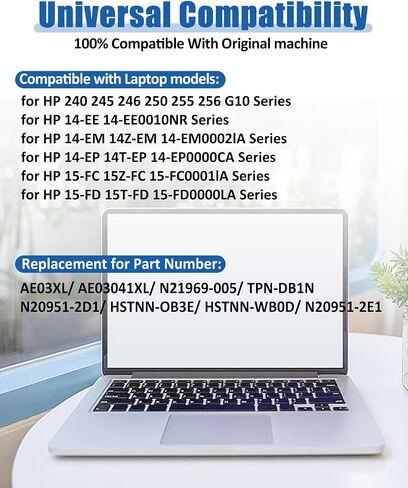 AE03XL N21969-005 Battery Replacement for HP 240 G10 245 G10 246 G10 250 G10 255 Series Notebook in Saudi Arabia