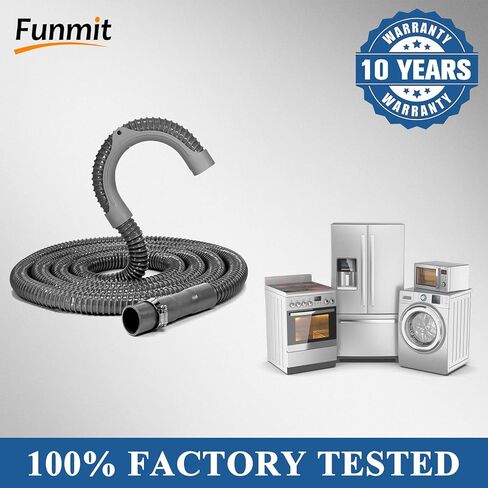 Funmit 8Ft Universal Washing Machine Drain Hose Flexible Extension Hose Fit for Most Household Washing Machines in Saudi Arabia