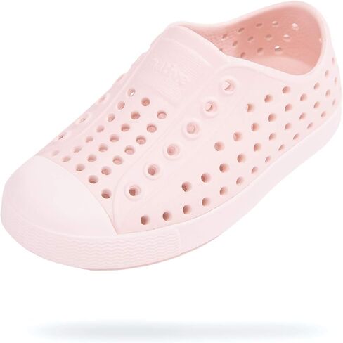 Native Shoes Kids Jefferson (طفل صغير/طفل كبير) - أحذية للأطفال - جزء علوي من مادة EVA - بطانة ونعل داخلي من مادة EVA وردي بارد/أبيض 12 Little Kid M in Kuwait