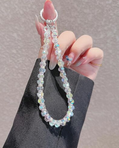 2 حزمة Bling Crystal Keychain Charms حزام معصم الهاتف للنساء الفتيات ، سوار الحبل اللامع لأكياس محفظة سماعة الأذن carkeys in Saudi Arabia