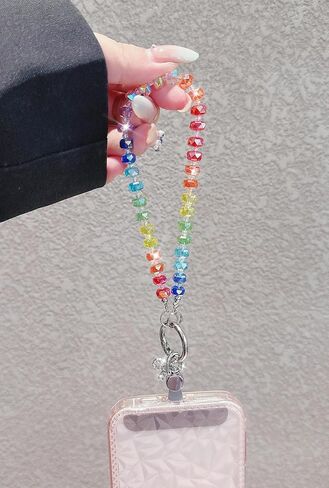 2 حزمة Bling Crystal Keychain Charms حزام معصم الهاتف للنساء الفتيات ، سوار الحبل اللامع لأكياس محفظة سماعة الأذن carkeys in Saudi Arabia