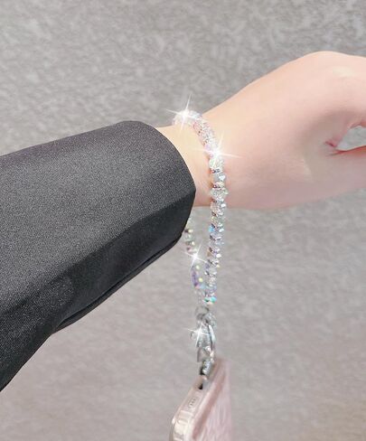 2 حزمة Bling Crystal Keychain Charms حزام معصم الهاتف للنساء الفتيات ، سوار الحبل اللامع لأكياس محفظة سماعة الأذن carkeys in Saudi Arabia