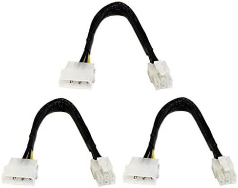 APEVIA CVT3PCI46 1x 4PIN to 1x PCI Express Cable (3-pk) in Saudi Arabia