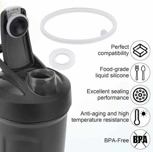 4 مساءً بديل لحشية الغطاء لزجاجة الخلاط Strada Flip Shaker Cup Parts Parts Accessories مع الخطاف ، حلقة ختم السيليكون لـ BlenderBottle Strada Flip Shaker 24 Oz 28 Oz in Kuwait