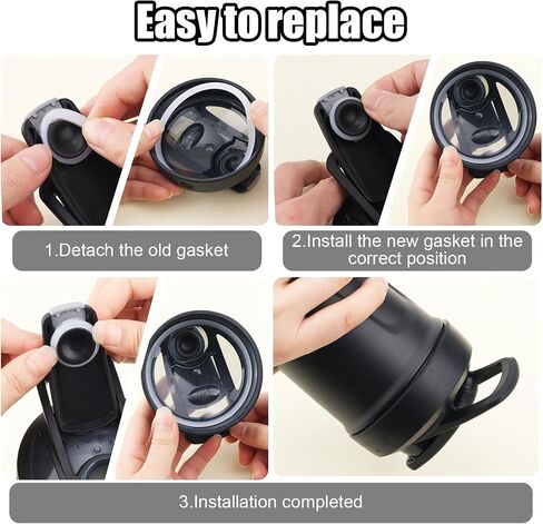 4 مساءً بديل لحشية الغطاء لزجاجة الخلاط Strada Flip Shaker Cup Parts Parts Accessories مع الخطاف ، حلقة ختم السيليكون لـ BlenderBottle Strada Flip Shaker 24 Oz 28 Oz in Kuwait