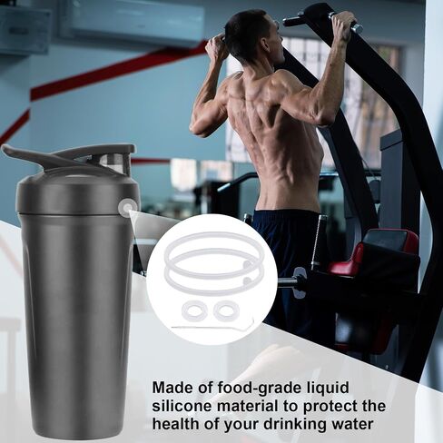 4 مساءً بديل لحشية الغطاء لزجاجة الخلاط Strada Flip Shaker Cup Parts Parts Accessories مع الخطاف ، حلقة ختم السيليكون لـ BlenderBottle Strada Flip Shaker 24 Oz 28 Oz in Kuwait