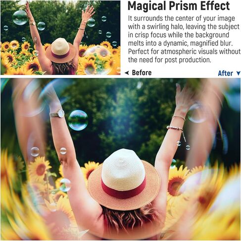 Neewer 37mm firal Halo Prism Filter مع مقطع الهاتف ، ومرشح K9 Crystal Glass Effect ، وملحقات عدسة الكاميرا للهاتف لحالة القفص الخلفية على ملول 17 مم متوافقة مع iPhone Samsung Android ، FL-100 in Saudi Arabia