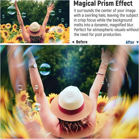 Neewer 37mm firal Halo Prism Filter مع مقطع الهاتف ، ومرشح K9 Crystal Glass Effect ، وملحقات عدسة الكاميرا للهاتف لحالة القفص الخلفية على ملول 17 مم متوافقة مع iPhone Samsung Android ، FL-100 in Saudi Arabia