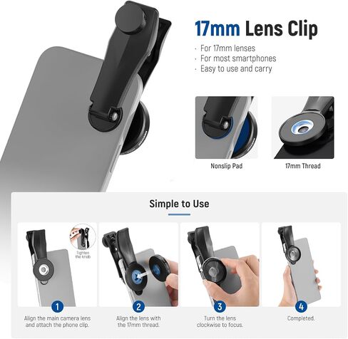 Neewer 37mm firal Halo Prism Filter مع مقطع الهاتف ، ومرشح K9 Crystal Glass Effect ، وملحقات عدسة الكاميرا للهاتف لحالة القفص الخلفية على ملول 17 مم متوافقة مع iPhone Samsung Android ، FL-100 in Saudi Arabia