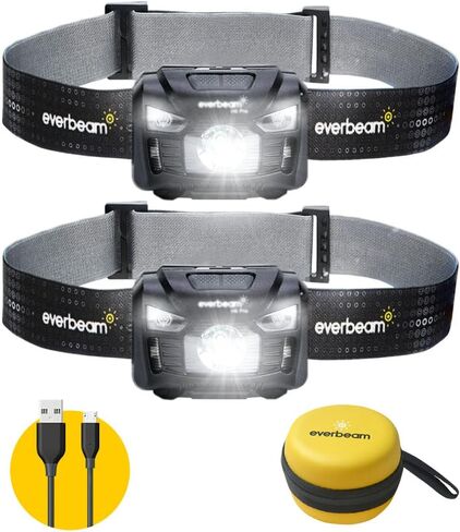everbeam H6 Pro LED Torch Torch Mostch ، التحكم في مستشعر الحركة ، 650 Lumen مشرق 20 ساعة وقت التشغيل 1200mAh بطارية مدعوم USB قابلة لإعادة الشحن in Kuwait