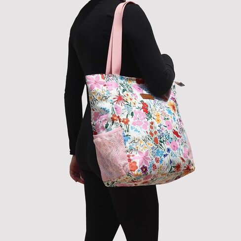 Original Floral Water Resistant Large Tote Bag Shoulder Bag for Gym Beach Travel Daily Bags Upgraded in Kuwait