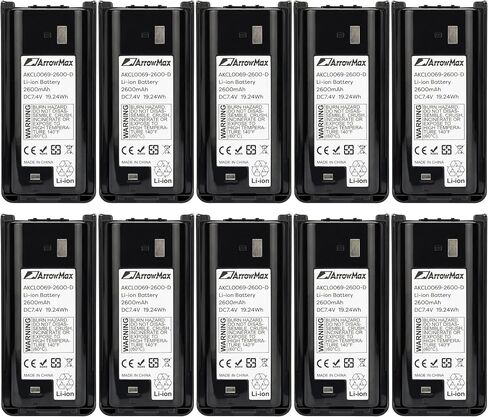 Arrowmax 4 Packs AKCL0069-2600-D 7.4V 2600MAH LI-ION BUSTION FOR KENWOOD NX-1200 NX-1300 NX-240 NX-340 AS KNB-69L KNB-45L in Saudi Arabia