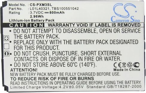 VINTRONS Replacement Battery for Pioneer L01L40321, TBS100551042, XM-6900-0004-00, Sirius, L01L40321 (800mAh) in Saudi Arabia