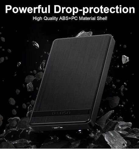 حاوية محرك أقراص صلبة خارجي 2.5 "، SATA إلى USB 3.0 محول خالي من الأدوات حالة القرص الصلب الخارجي لمدة 2.5 بوصة SATA SSD 7-9.5 مم ， 6TB سعة in Saudi Arabia