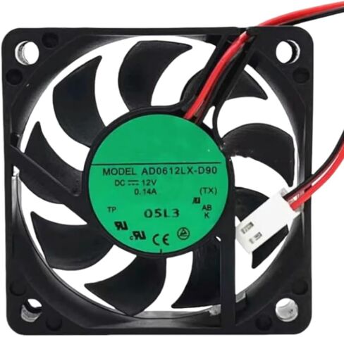 AD0612LX-D90 Fan 6CM for 12V 0.14A 6015 60X60X15MM 2-Wire Cooling Fan in Saudi Arabia