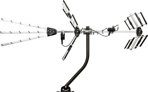 Five Star HDTV Outdoor Antenna 200 Miles Long Range Upgraded Yagi VHF UHF Support ATSC 3.0 and 4K Broadcast with 21" mounting Pole (Renewed) in Saudi Arabia