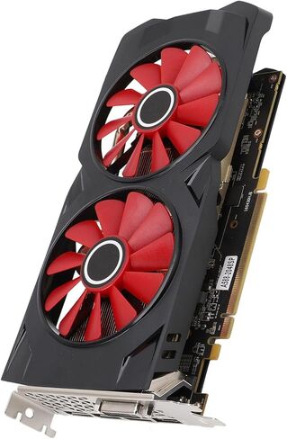 DENASH 8GB GDDR5 بطاقة رسومات ، بطاقة فيديو 256 بت GPU PCI Express 3.0 × 16 بطاقة رسومات ألعاب مع 2 مراوح تبريد لجهاز 4K Gaming PC 1080P 3A Games in Kuwait