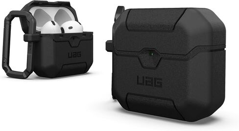 URBAN ARMOR GEAR UAG Designed for AirPods 4th Gen Case Scout, Rugged Military Grade Drop Proof Protective Cover with Detachable Carabiner Clip & Secure Lip Closure, Rust in Saudi Arabia