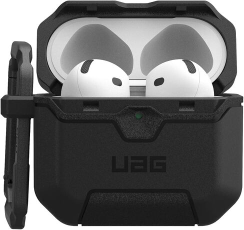 URBAN ARMOR GEAR UAG Designed for AirPods 4th Gen Case Scout, Rugged Military Grade Drop Proof Protective Cover with Detachable Carabiner Clip & Secure Lip Closure, Rust in Saudi Arabia