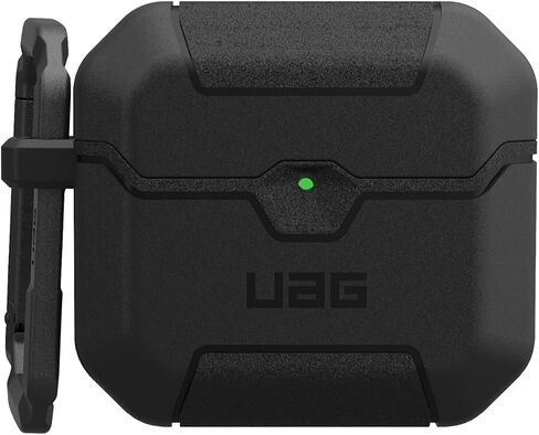 URBAN ARMOR GEAR UAG Designed for AirPods 4th Gen Case Scout, Rugged Military Grade Drop Proof Protective Cover with Detachable Carabiner Clip & Secure Lip Closure, Rust in Saudi Arabia