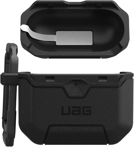 URBAN ARMOR GEAR UAG Designed for AirPods 4th Gen Case Scout, Rugged Military Grade Drop Proof Protective Cover with Detachable Carabiner Clip & Secure Lip Closure, Rust in Saudi Arabia
