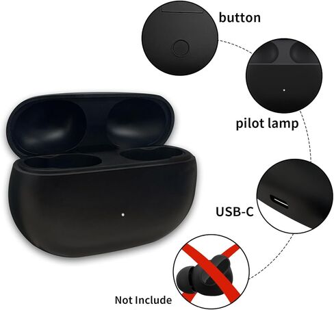 استبدال حالة الشحن متوافق مع Beats Studio Buds/Buds +، محطة Dock Case Charger باستبدال مع زر مزامنة تقليل Bluetooth و 660mAh in Kuwait