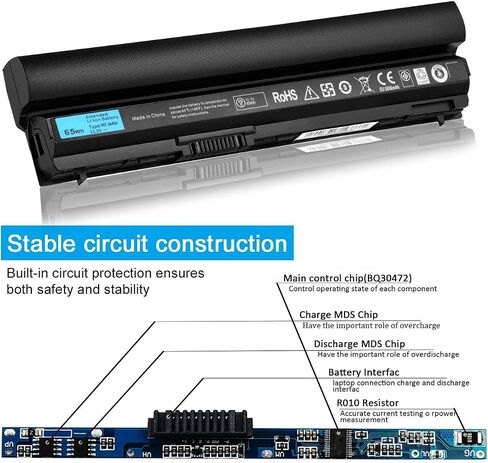 LQM NEW 65WH E6230 LAPTOP بطارية Dell Latitude E6120 E6230 E6320 E6330 E6430S E6220 Series 823F9 7FF1K 312-1241 9GXD5 312-1446 K4CP5 312-1242 in Saudi Arabia