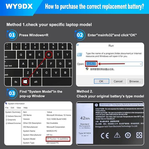 42Wh WY9DX Laptop Battery Compatible with Dell Latitude 14 5420 15 5520 Precision 15 3560 Series RJ40G 0WK3F1 01K2CF 075X16 0M3KCN 005R42 WK3F1 11.4V in Kuwait