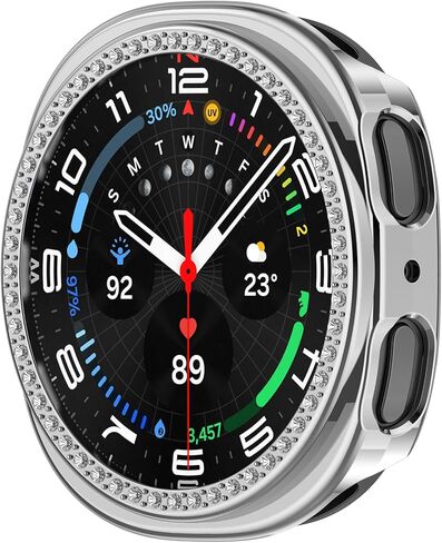 متوافق مع Samsung Galaxy Watch 8 40mm 44mm ، غطاء واقي Rhinestone Protecor in Kuwait